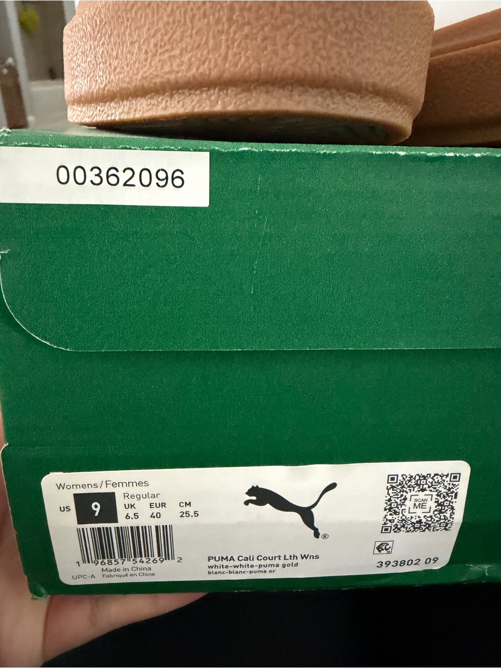 Puma White Leather Cali Court Sneakers with Gold Accent and Gum Sole - Picture 2 of 3